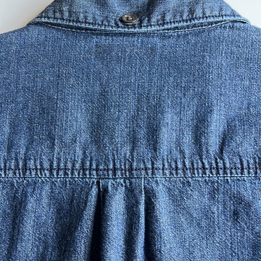 J. Crew Dark Denim Blouse - Picture 4 of 5
